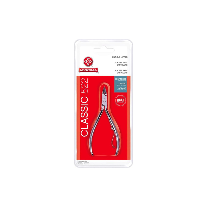 ALICATE P/ CUTÍCULA 522-C CLÁSSICO AÇO CARBONO NIQUELADO MUNDIAL