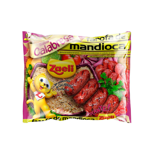 FAROFA DE MANDIOCA SABOR CALABRESA ZAELI 500g